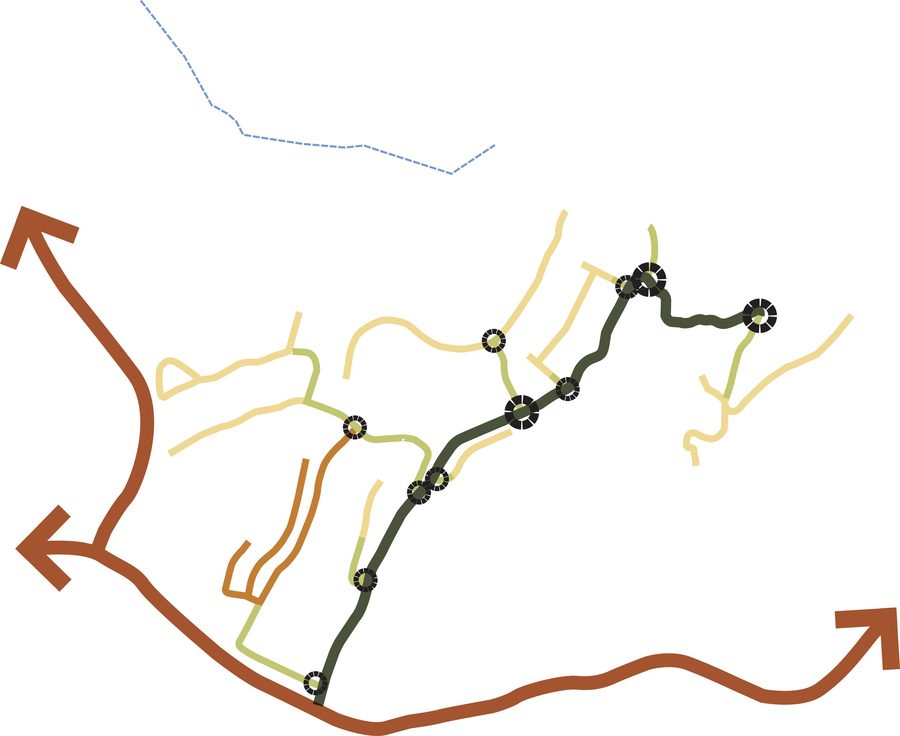 Street hierarchy diagram for Saraya Bandar Jissah.