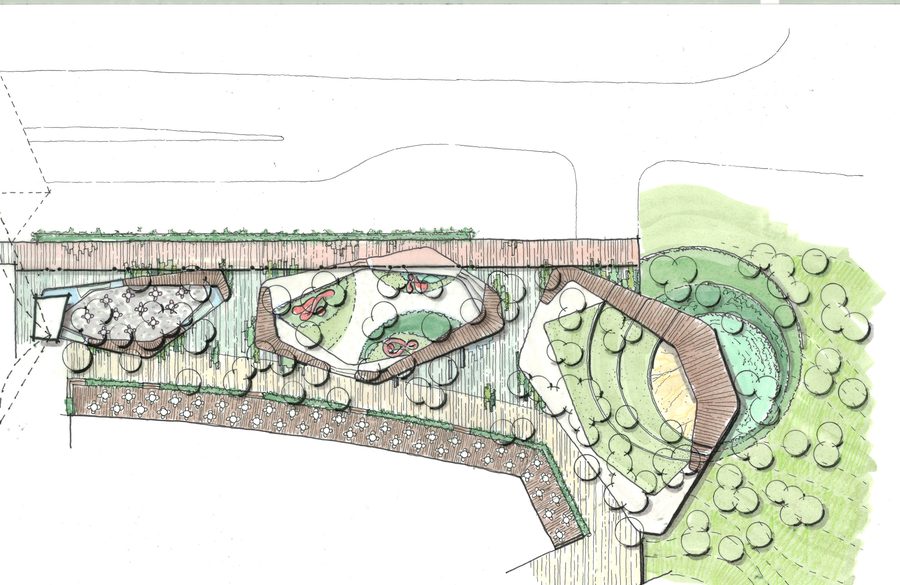 Concept-plan study for the SM City Baguio Sky Garden.