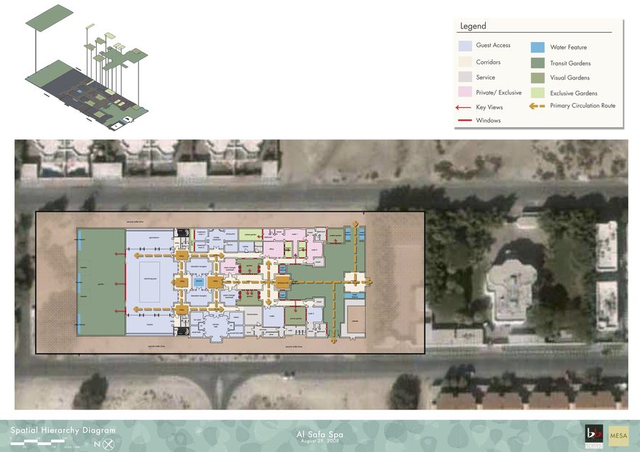 Spatial hierarchy diagram for Al Safa Spa.