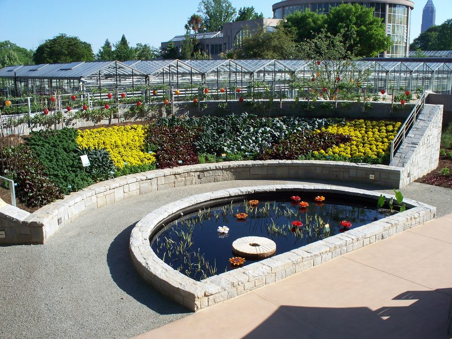 Completed Edible Garden at the Atlanta Botanical Garden.