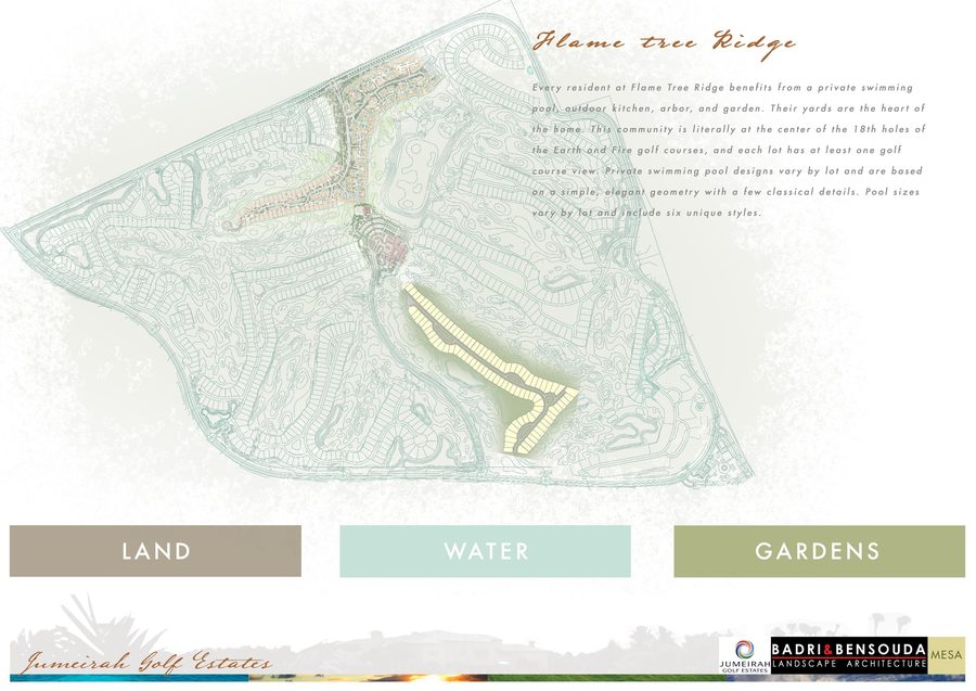 Landscape design philosophy for Jumeirah Golf Estates.