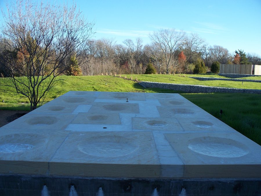 Landscape material detail at Prairie Creek Branch Library.