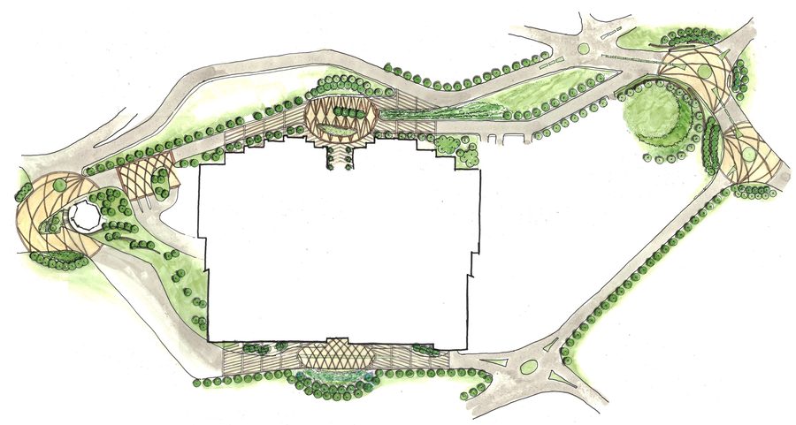 Streetscape concept plan for SM City Baguio.