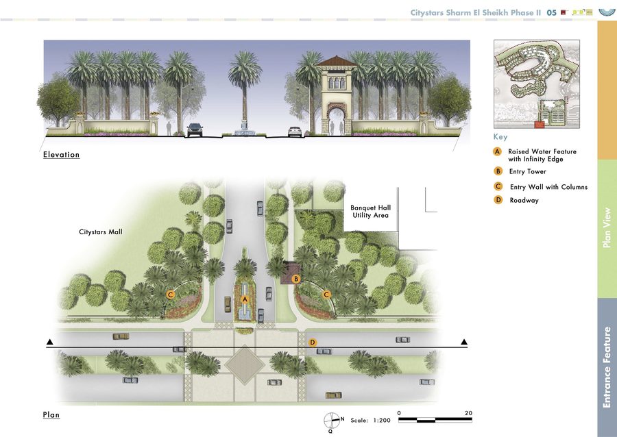 Entry-feature plan for CityStars Sharm El Sheikh.