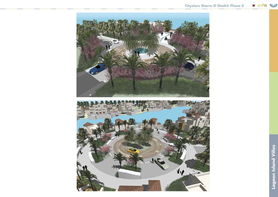 Lagoon Island Villas perspective board for CityStars Sharm El Sheikh.