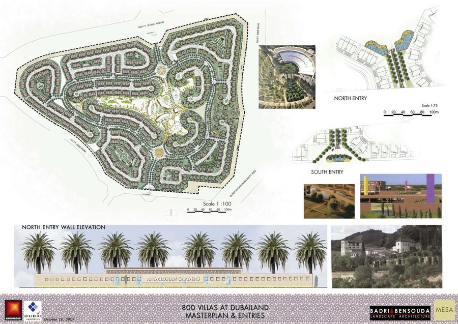 Master plan for 800 Villas at Dubailand.