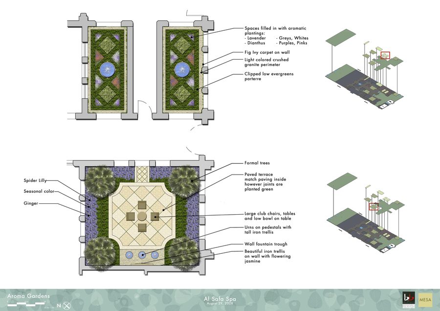 Aroma garden concepts for Al Safa Spa.